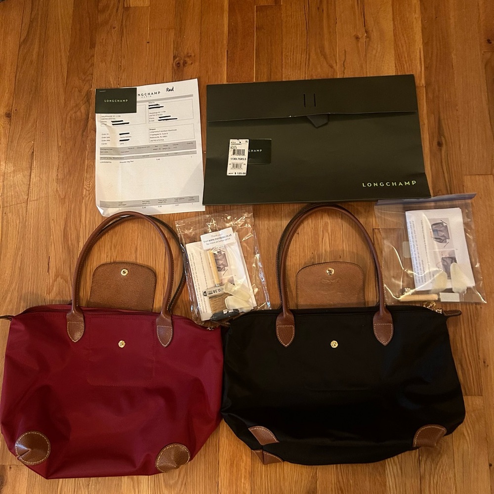 2 Medium Longchamp Le Pilage Bags